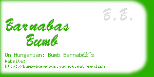barnabas bumb business card